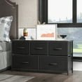 thumbnail image 6 of Aukfa 5 Drawer Dresser,Wide Chest of Drawers for Bedroom with Metal Frame for TV,Black, 6 of 6