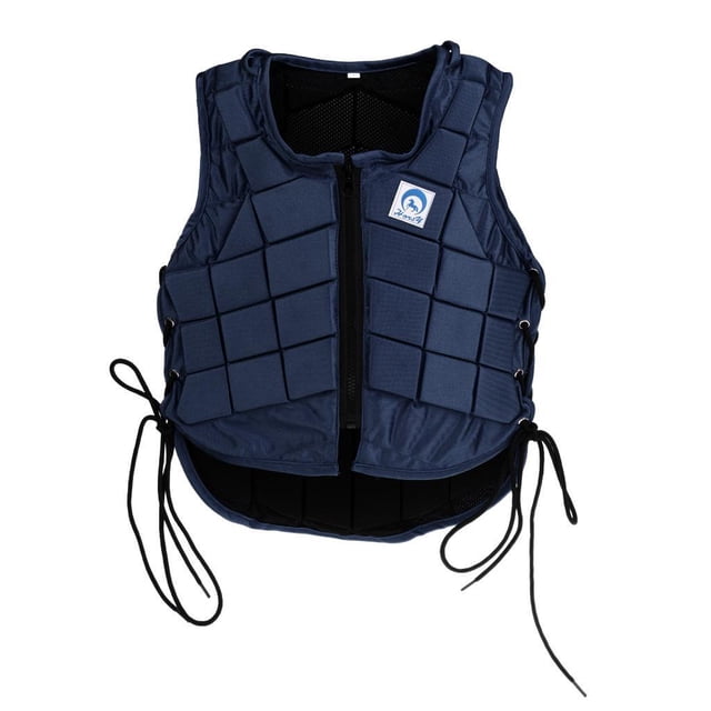 Wweixi Horse Riding Safety Vest Equestrian Protective Gear Body Protector Kids Dark Blue Kids XL