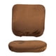 thumbnail image 1 of 2 fundas elásticas para silla giratoria de escritorio de computadora de oficina, fundas para respaldo y asiento. marrón, 1 of 5