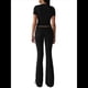 thumbnail image 3 of Pantalón de Traje de Corta Ajustado de Color Liso Negro Talla S, 3 of 10