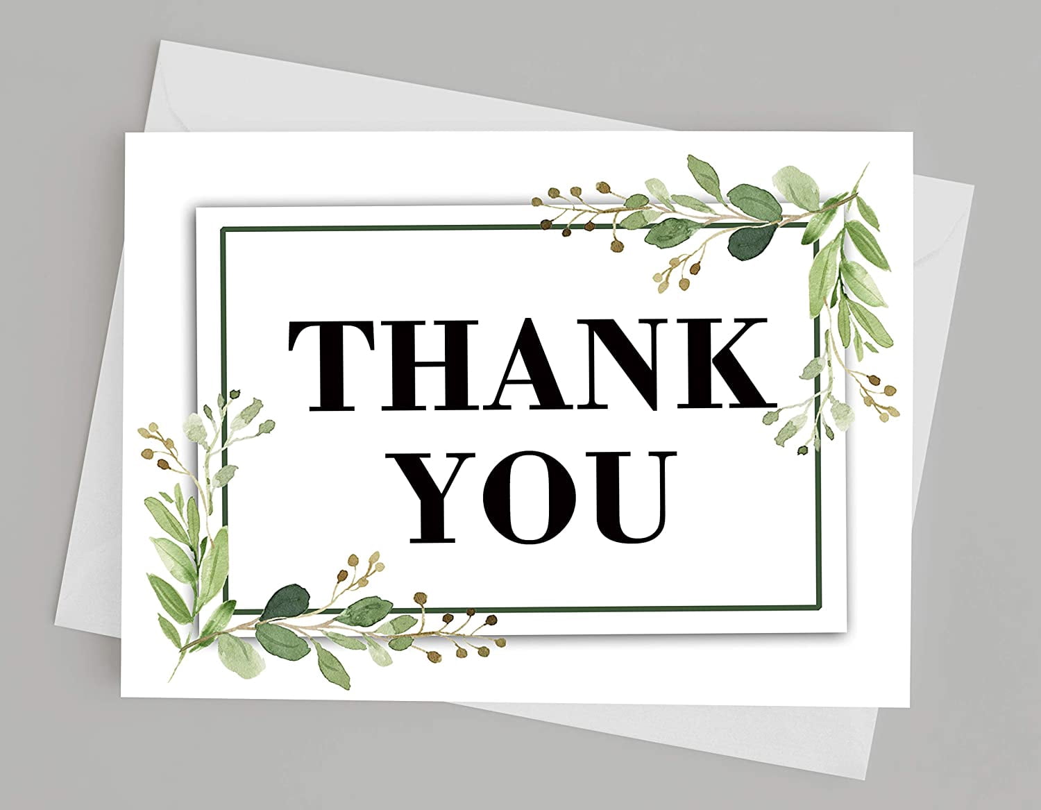 Darling Souvenir Wedding Thank You Card Greeting Cards With White Envelopes - 36 Pcs