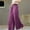 Purple, variant on IDALL Linen Pants Women Wide Leg Pants Woman Women New Casual And Fashionable Loose Solid Color Mid Waist Cotton Linen Wide Leg Pants Lounge Pants Women Baggy Pants Black L