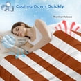 thumbnail image 3 of Burnt Orange Stripe Cooling Blanket, Lightweight Breathable Summer Throw Blanket with Double Sided Cold Effect,Farmhouse Striped Abstract Art Picnic Beach Blankets Bed Sheet for Hot Sleepers 50"x60", 3 of 8