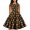 Black, variant on Aayomet Wedding Guest Dress Women's Retro Gown Sleeveless Round Neck Swing Party Gown,Khaki M