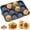 Black-12 Cavity, variant on NUAHRHY Hamburger Bun Pan 8/12 Cavity Reusable Non Stick Hamburger Bun Molds Silicone Hamburger Bread Pan Easy to Release Baking Pan Dishwasher Safe