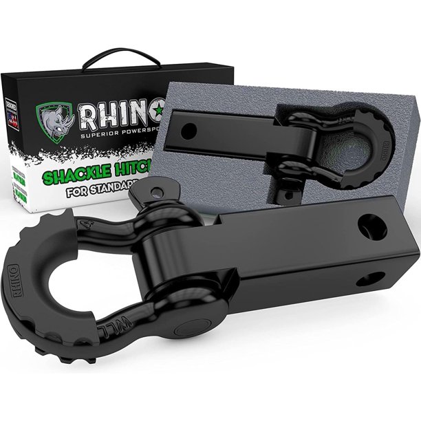 Vonluxe Zone Shackle Hitch Receiver (Fits 2 Receivers) Best Towing Accessories for Trucks Jeep Toyota & More - Connect Your Rhino Tow Strap for ...