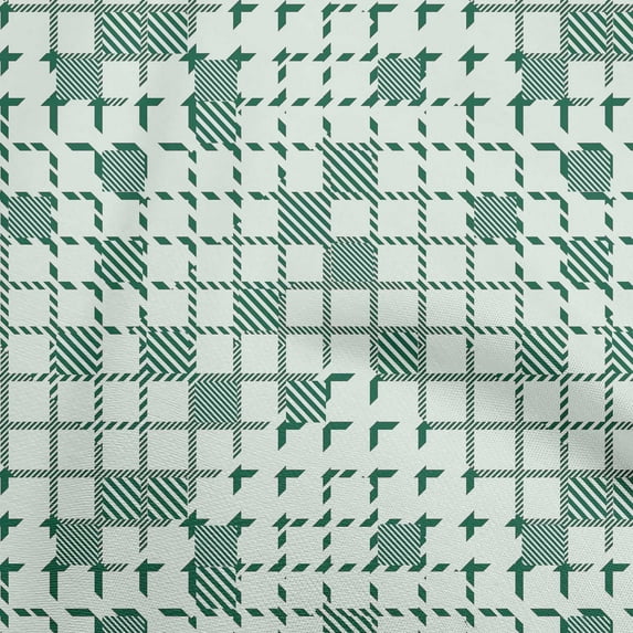 oneOone Rayon Green Fabric Striped Line Diy Clothing Quilting Fabric Print Fabric By Yard 56 Inch Wide