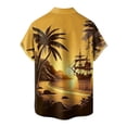 thumbnail image 5 of Mens Shirts Short Sleeve Stylish Print Business Clothes for Men,Yellow,XL, 5 of 5