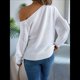 thumbnail image 5 of Tops de Crochet para Mujer, Suéteres con Hombros Descubiertos, Ropa de Playa de Punto Calado de Larga de Verano XL, 5 of 10