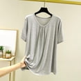 thumbnail image 2 of Womens Mulberry Silk T Shirts Basic Crewneck Short sleeve Tee Tops Blouse Summer Casual Solid Tshirts, 2 of 7
