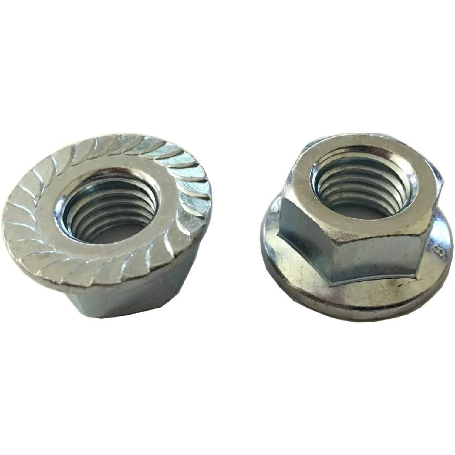 10 M142.0 Hexagon Flange Nut with Serrations Class 8 Zinc. DIN 6923