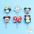 thumbnail image 3 of UME Disney-Inspired PVC Badge Holders - Adorable Mickey, Minnie, Winnie the Pooh, and Stitch Retractable ID Card Clips, 3 of 5