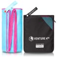 thumbnail image 1 of Toalla de microfibra VENTURE 4TH, de secado rápido, resistente a los olores, azul y rosa, 1 of 6