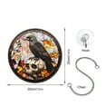 thumbnail image 3 of Costeam Halloween Dark Crow Suncatcher Stained Glass Window Hanging Raven Ornament Wall Home Room Kitchen Decor Gothic Sun Catcher Gifts for Birthday Halloween Christmas Fall Holiday, 3 of 9