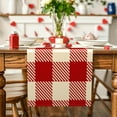 thumbnail image 6 of Red Plaid Table Runner,Valentine's Day Table Runner,Happy Valentine's Day Decor Kitchen Dining Table Settings 13x72 Inch, 6 of 6