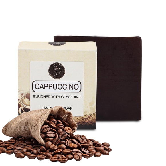 AATMANA Cappucino Jabón en barra natural hecho a mano para hombres y mujeres Jabón hidratante para el cuerpo y la cara Barras de jabón de 7.9 oz (juego de 3 jabones)