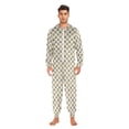 thumbnail image 5 of Adult Christmas Onesie Cute Cat Paw Zipper One-Piece Pajamas Unisex with Pockets, 5 of 6