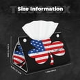 thumbnail image 5 of Fuzoiu American St Patrick's Day Print Tissue Box Cover, PU Leather Tissue Holder,Decorative Facial Paper Organizer for Bathroom Living Room Bedroom Countertop Office Desk Car Home, 5 of 7