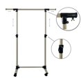 thumbnail image 2 of Short Clothing Racks for Hanging Clothes with Bottom Shelves and Wheels Heavy Duty Rolling Clothes Rack Kids Clothing Rack for Adult Coat, Closet, Wardrobe, 2 of 13