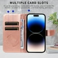 thumbnail image 6 of for Samsung Galaxy A32 5G Case Wallet for Women, Flip Folio Cover with Butterfly Pattern PU Leather Stand Card Holder Slots Wrist Strap Protective Phone Case for Samsung Galaxy A32 5G, Rosegold, 6 of 8