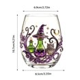 thumbnail image 4 of 2D Halloween Glass Cups, Cute Coffee Glass Cups, Glassware Drinking Glasses, Stemless Drinking Glass with Spooky Designs, Clear Cups for Cocktails, Juices & Iced Coffee (C), 4 of 8