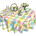 thumbnail image 1 of Easter Round Tablecloth 60 Inch Easter Eggs Decorate Round Tablecloth Washable Microfiber Tablecloth Decorative Table Covers for Picnic Party, 1 of 6