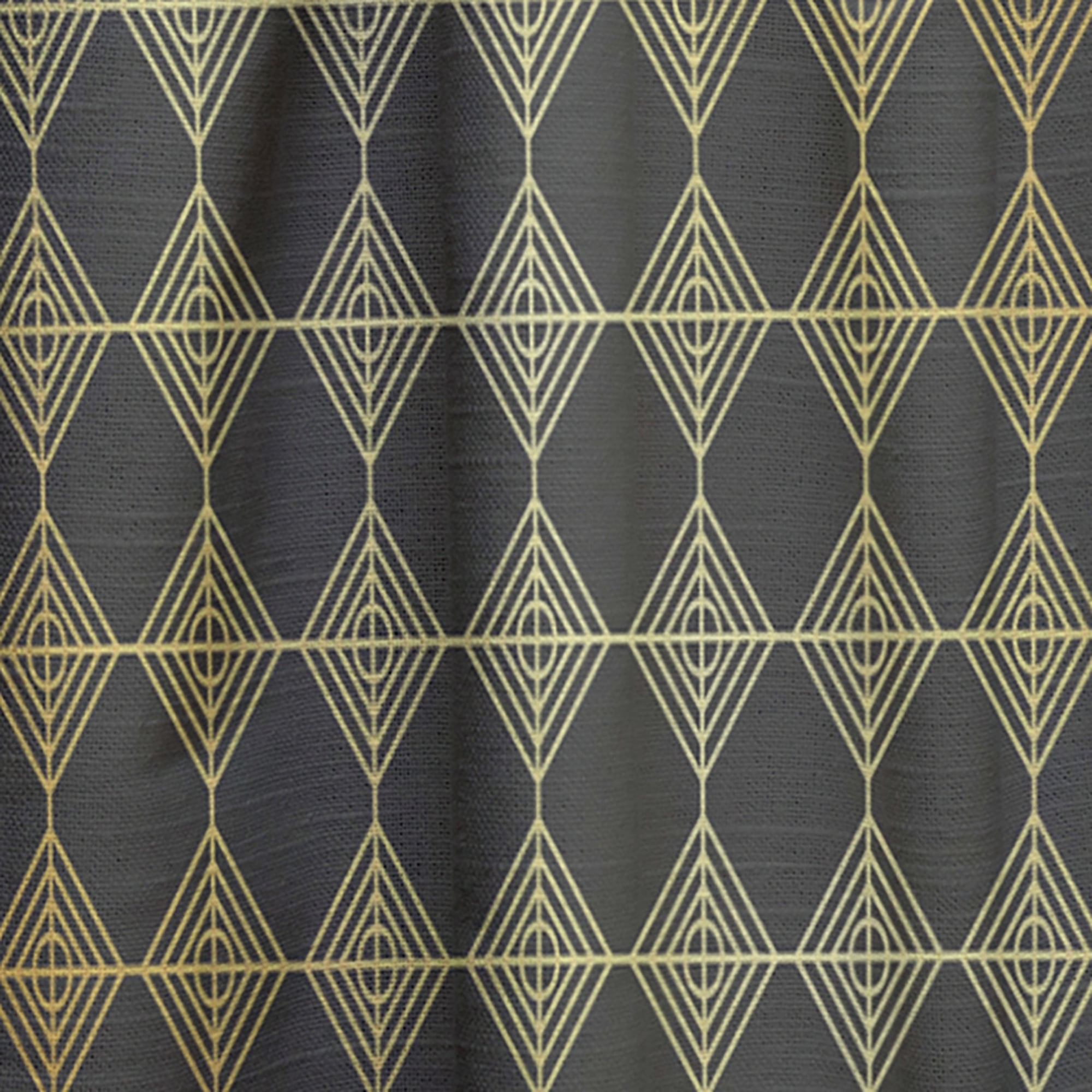 Designart 'Metallic Golden Luxury Geometrics XII I' Mid-Century Modern Curtain Panel