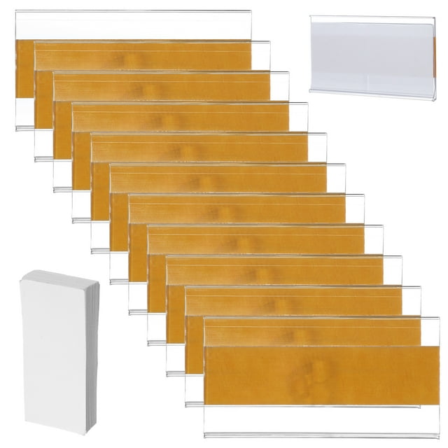 Miangastore 60 Pcs Shelf Label Holders Drawer Labels Wire Shelf Labels Shelf Clips Basket Labels Shelf Tags For Wire Shelving