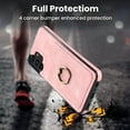 thumbnail image 3 of Fit for Samsung Galaxy A13 4G Case Card Pocket 360° Rotatable Ring Holder Kickstand, Shockproof Drop Resistant PU Leather Soft TPU Back Protective Phone Case For Samsung Galaxy A13 4G, Pink, 3 of 8