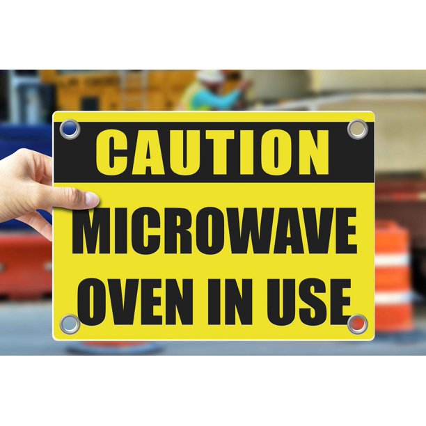 MICROWAVE OVEN IN USE Warning Notice Caution Danger 3mm PVC Sign