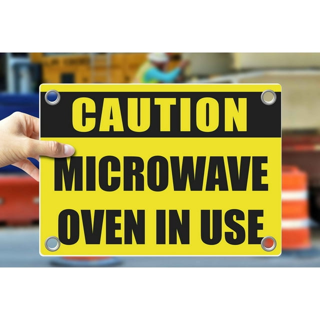 MICROWAVE OVEN IN USE Warning Notice Caution Danger 3mm PVC Sign