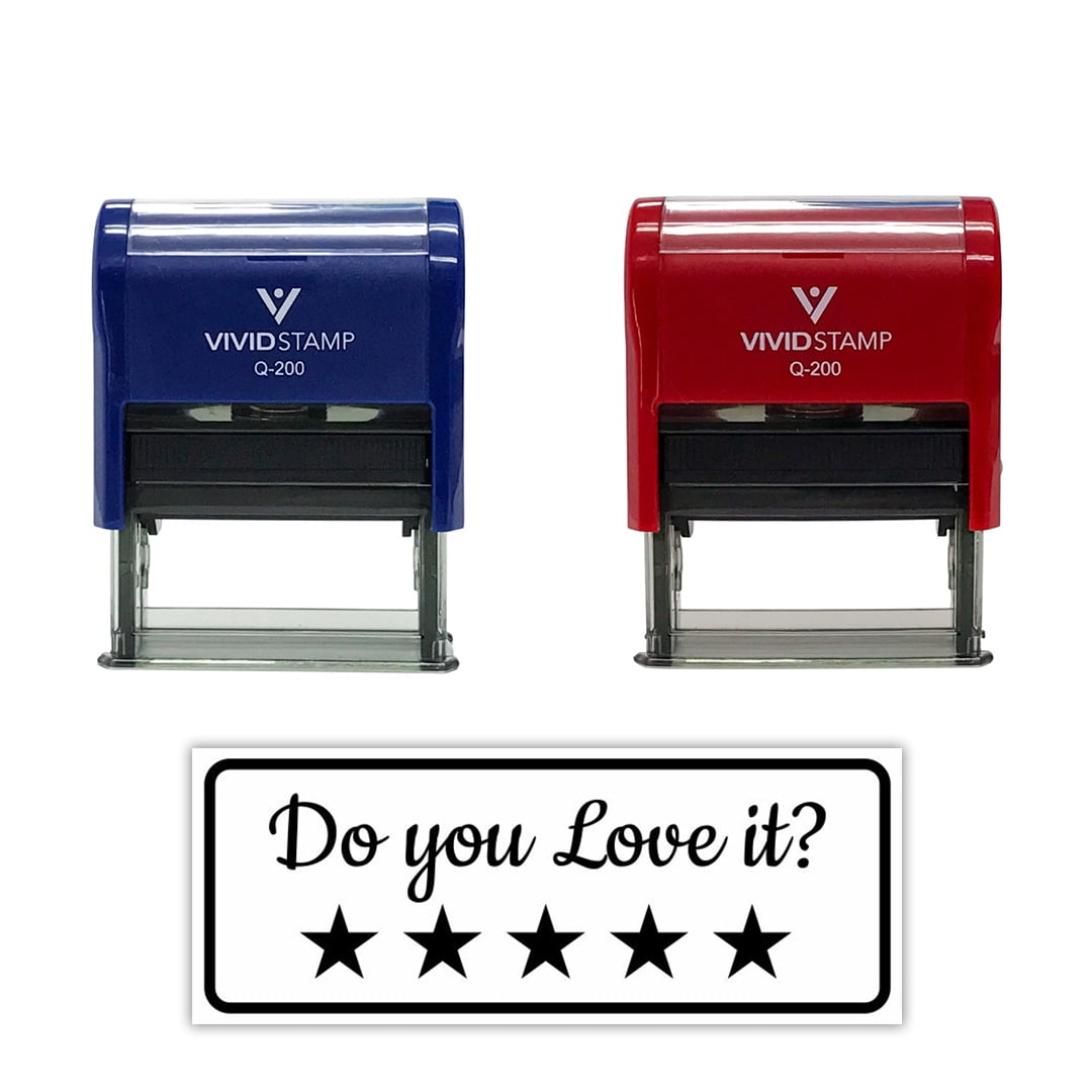 All Quality Do You Love It? Self-Inking Rubber Stamp | Business and Packaging Stamps (Red Ink) - Q-200