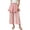 Pink, variant on ITSAME Capris for Girls High Waist Loose Fit Flowy Ruffle Kids Fashion Casual Wide Leg Pants Pink Size 9