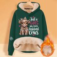 thumbnail image 2 of Hoodie for Women Highland Cattle Long Sleeve Sweatshirt Fall Casual Pullover Top, 2 of 3