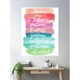 thumbnail image 2 of Fruit Of The Spirit Watercolor Rainbow Design Poster Wall Art, Modern Wall Decor For Living Room Bedroom, 8x12 UNFRAMED, 2 of 3