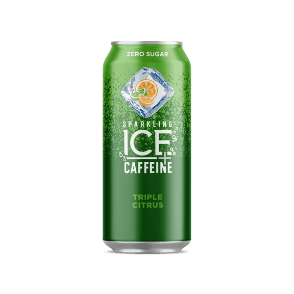 Sparkling ICE Naturally Flavored Sparkling Water   Caffeine, Triple Citrus, 16oz Cans (Pack Of 12)