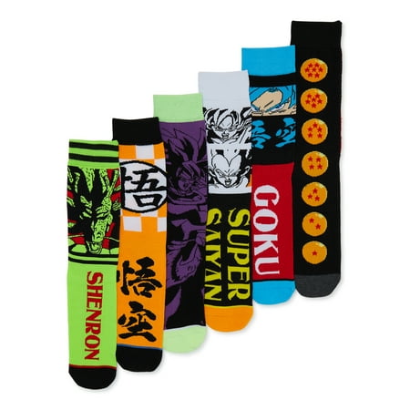 Dragon Ball Z Men's Socks, 6-Pack