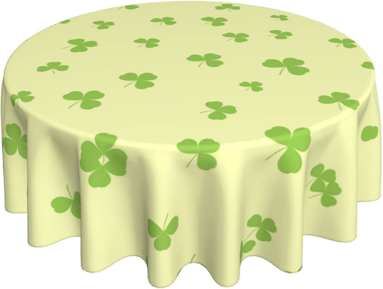 Green St. Patrick''s Day Round Tablecloth Kitchen Gifts Picnic
