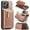 Rose Gold, variant on Detachable Back Cover For iPhone 15 Pro Max 15Pro 15Plus 14 ProMax 14Pro 14 Plus 13 Pro Max 13Pro 12 Pro Max 12Pro 11 Pro Max Wallet Case with Card Holder Magnetic For iPhone 15 Leather Phone Cases