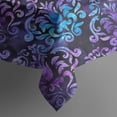 thumbnail image 5 of Purple and Blue Damask Pattern Square Tablecloth,Waterproof Square Table Cover,Wipeable Spillproof Washable Table Cover for Home Kitchen Party Decor 60"x60"(152x152cm), 5 of 6