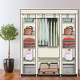 thumbnail image 1 of GoDecor 69" Portable Lourds Vêtements Garde-Robe Garde-Robe Vêtements Organisateur de Stockage, 1 of 6