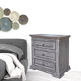 thumbnail image 2 of HomeRoots 527061 32 in. Three Drawer Nightstand, Gray, 2 of 5