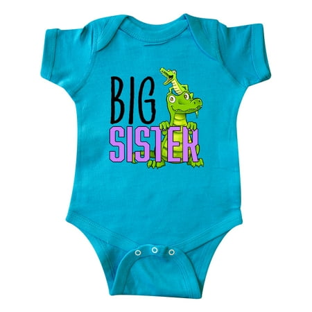 

Inktastic Big Sister with Cute Alligators Gift Baby Boy or Baby Girl Bodysuit