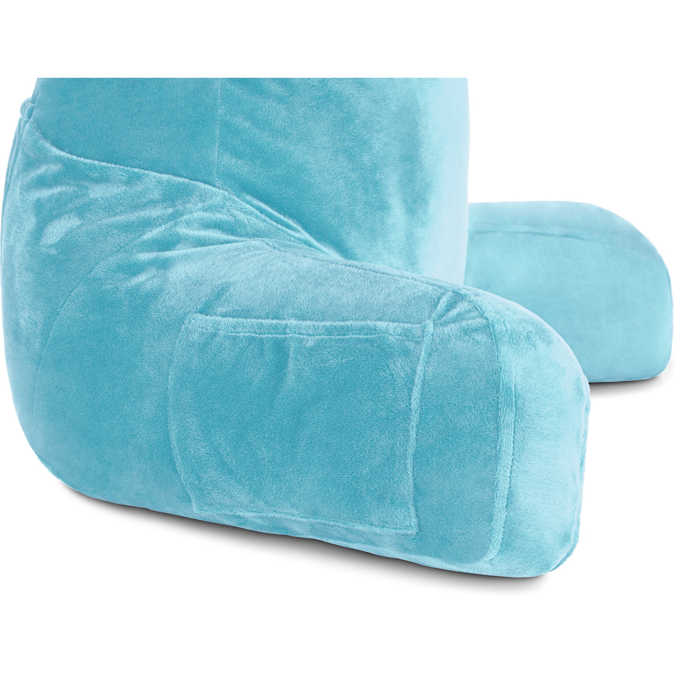 Husband Pillow Original Standard+ Pillow Cover Only Carolina Blue Color - Wash / Removable Replacement Soft Microplush Pillow Case for Standard Size Reading Pillow w/ Long Zipper, Back & Side Pockets