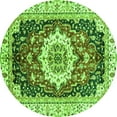 thumbnail image 1 of Ahgly Company Indoor Round Abstract Green Modern Area Rugs, 7' Round, 1 of 4