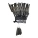 thumbnail image 4 of El tocado de plumas indio estadounidense los papeles de tocado interpretan la diadema para la fiesta del show show Negro gris, 4 of 8