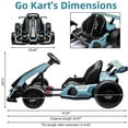 thumbnail image 2 of Historyli Kart eléctrico de 24 V,potente kart de drifting,asiento ajustable,velocidad de 13 km/h,luces LED,juguete para exteriores para niños de 6 a 15 años,color azul., 2 of 6