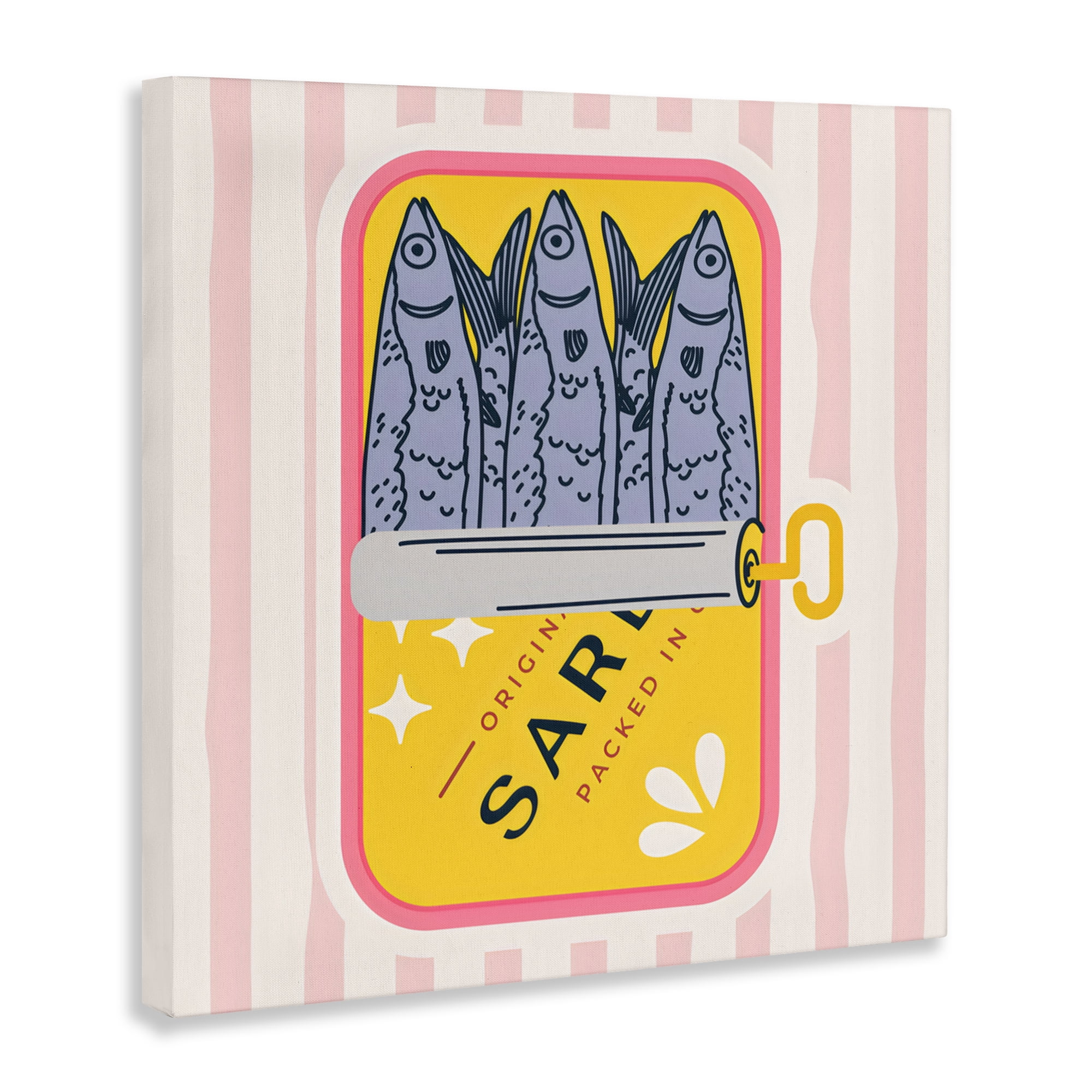 Stupell Industries Yellow Sardine Tin Canvas Wall Art, design by Creative Studio