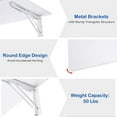 thumbnail image 6 of Yescom Wall Mounted Floating Folding Desk Wooden PC Dining Drop Leaf Table 24"x16" 50lbs Weight Capicity for Study White, 6 of 10