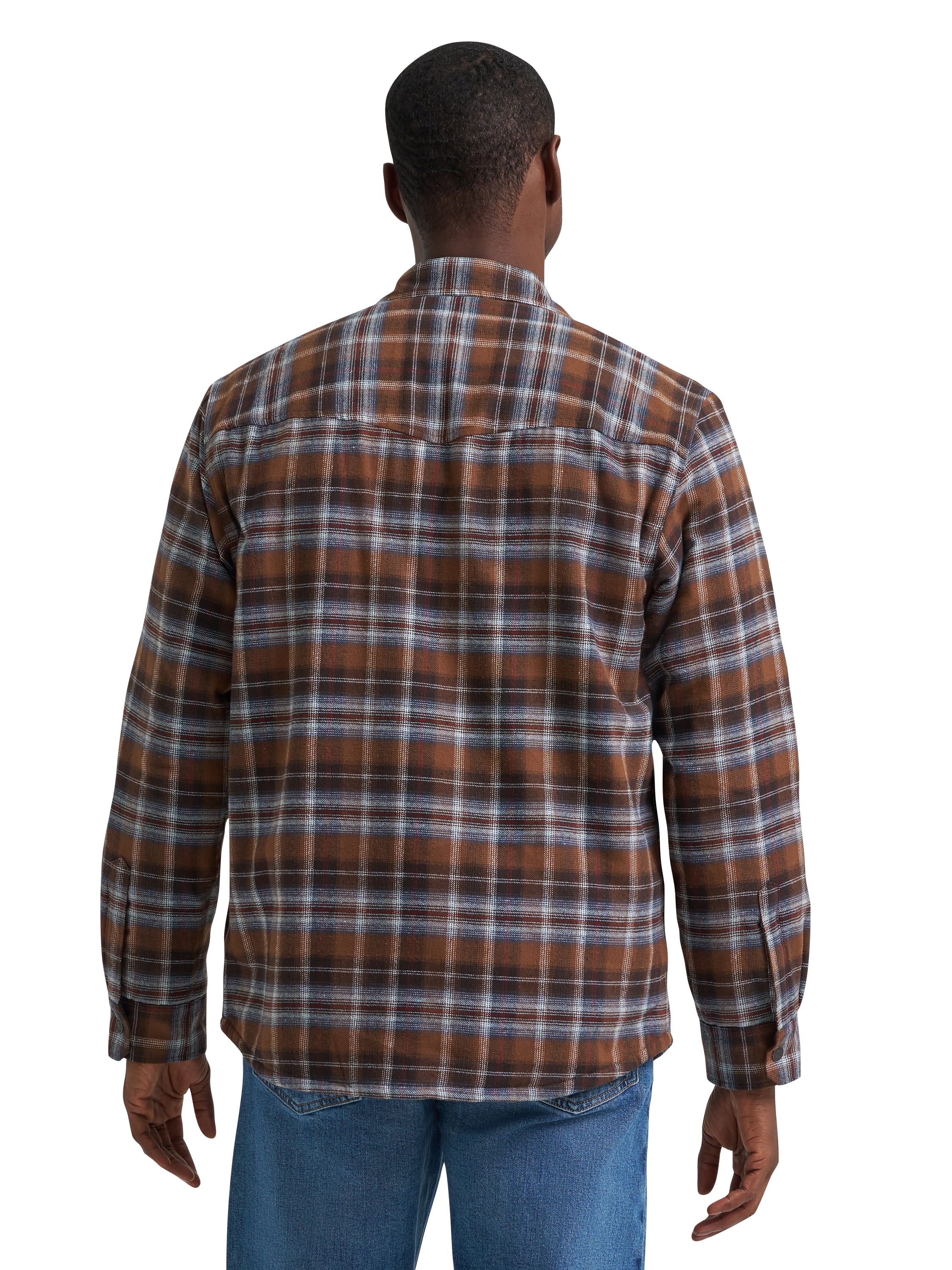Wrangler® Men's and Big Men's Sherpa Lined Relaxed Fit Heavyweight Shirt Jacket, Sizes S-2XL